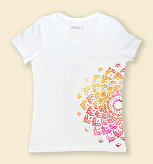 T-shirt mandala cotone bio - "Libera l'energia che c'è in te"